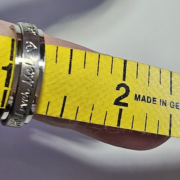 *Sale* He Loves Me Stainless Steel Spinner Ring Band Size 8 - Picture 11 of 15